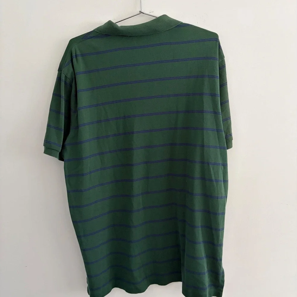 Polo Ralph Lauren Mens XL Green Purple Striped Short Sleeve Polo Shirt
